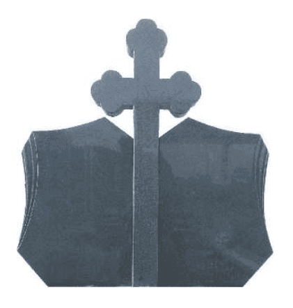 Monument funerar dublu cu cruce ortodoxă