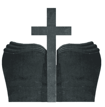 Monument funerar dublu cu cruce dreaptă