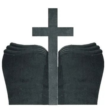 Monument funerar dublu cu cruce dreaptă